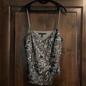 White House Black Market Sequin Camisole with adjustable straps
